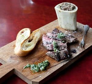 Bavette Steak With Marrow, One of the Tapas Style Dishes on the Very Reasonable Menu