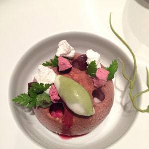 This Cherry Dessert Was Accompanied By A Beautiful Cherry Wine
