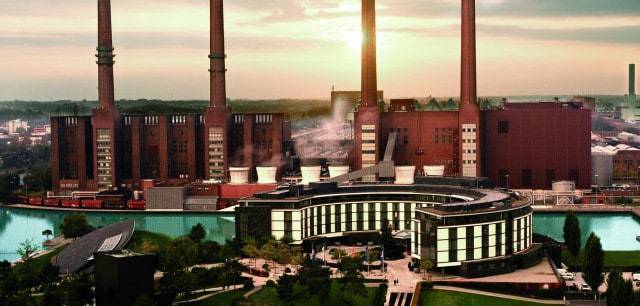 The Ritz Carlton Sits On A Lake Next To The VW Factory - A Most Unusual Yet Spectacular View Of Any Hotel