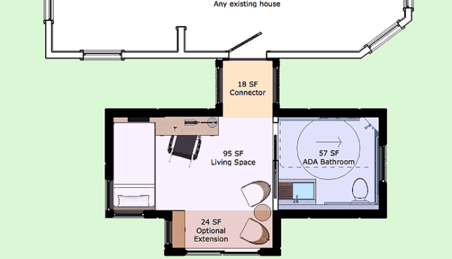WHEEL PAD Temporary Accessible Home Layout