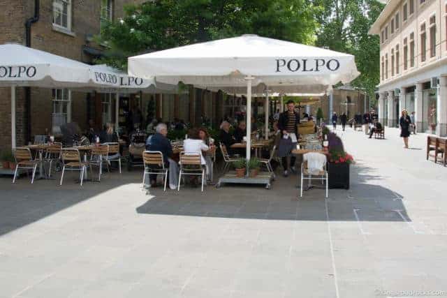 Polpo Chelsea, Giant Heated Umbrellas for Outside Dining - Eating Inside is Difficult