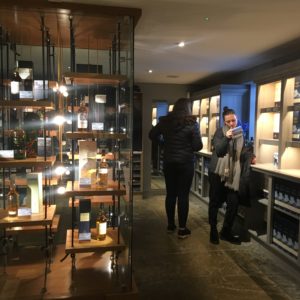 Spacious distillery shop