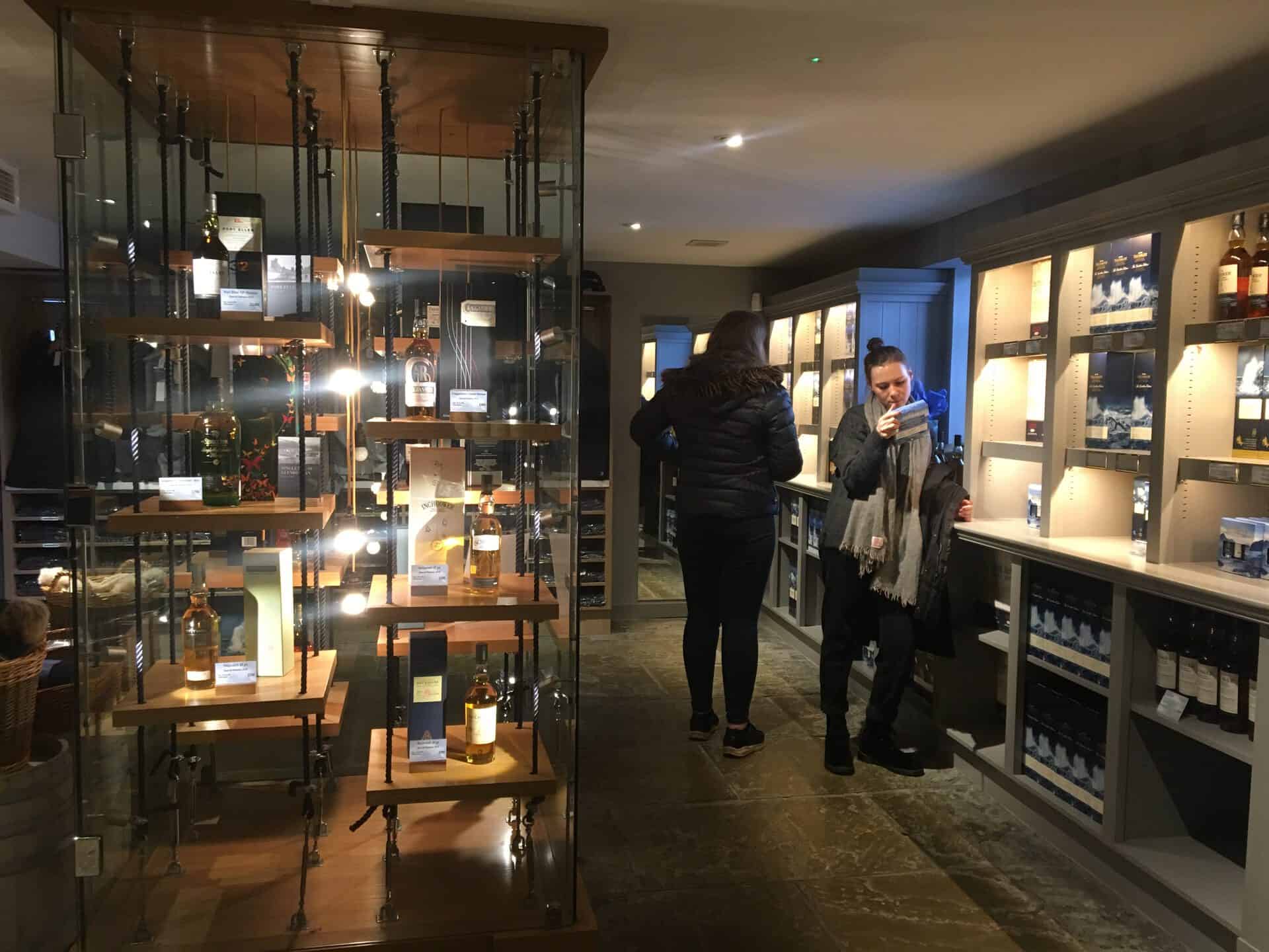 Spacious distillery shop