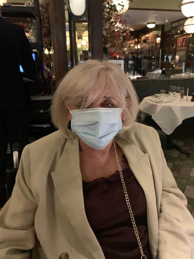 Me, Masked & Ready For My Food at The Ivy Kensington